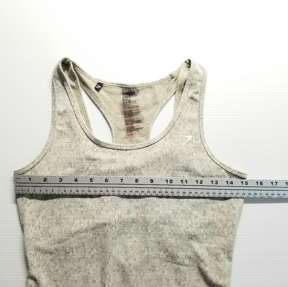 Gymshark Grayish green/Olive Green Women's Active Athletic Sporty Tank Top, S - Picture 7 of 9